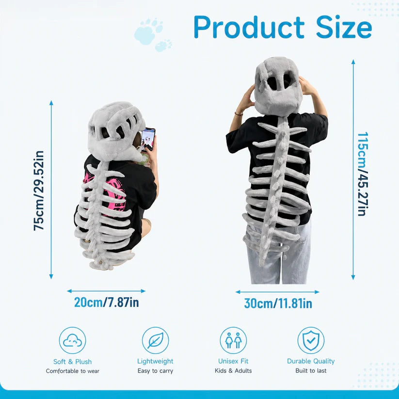 DEALZEN 3 D DINOSAUR SKELETON COSTUME