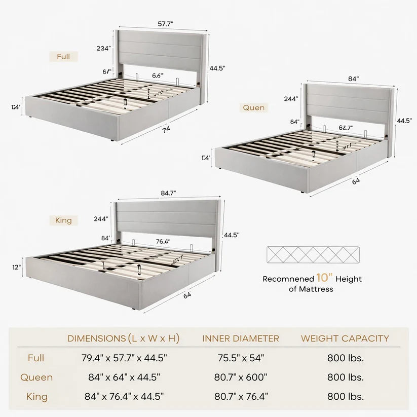 DEALZEN STORAGE BED