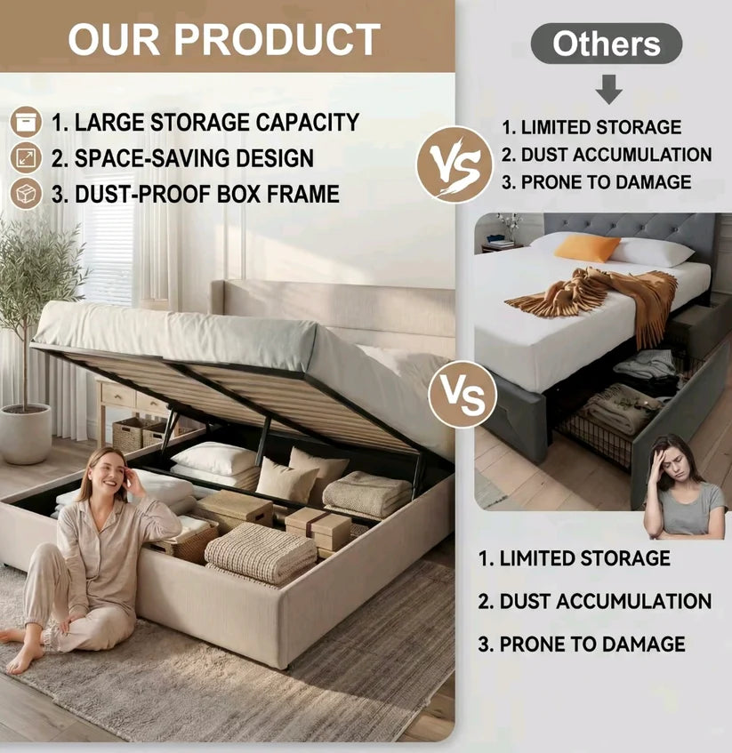 DEALZEN STORAGE BED